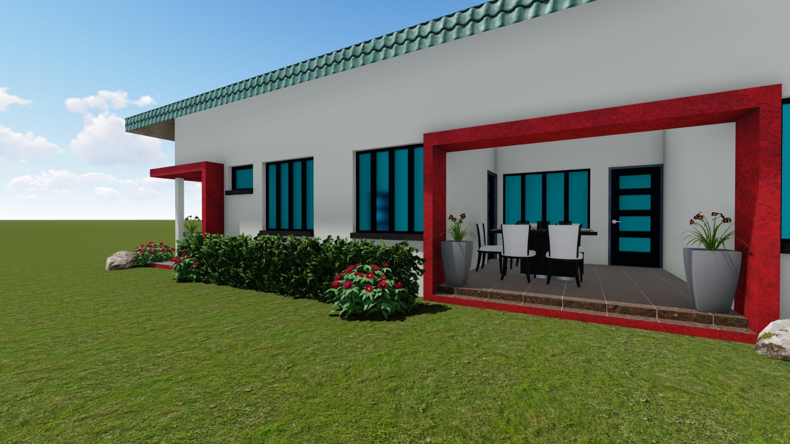 Rendu 3D Villa Profil